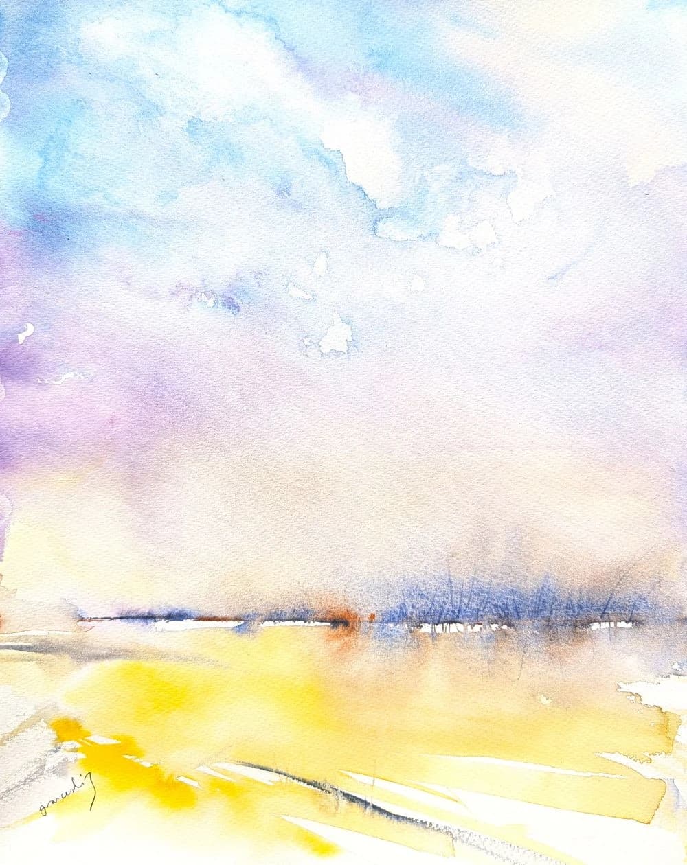 Rapeseed Fields — Watercolour, 2026